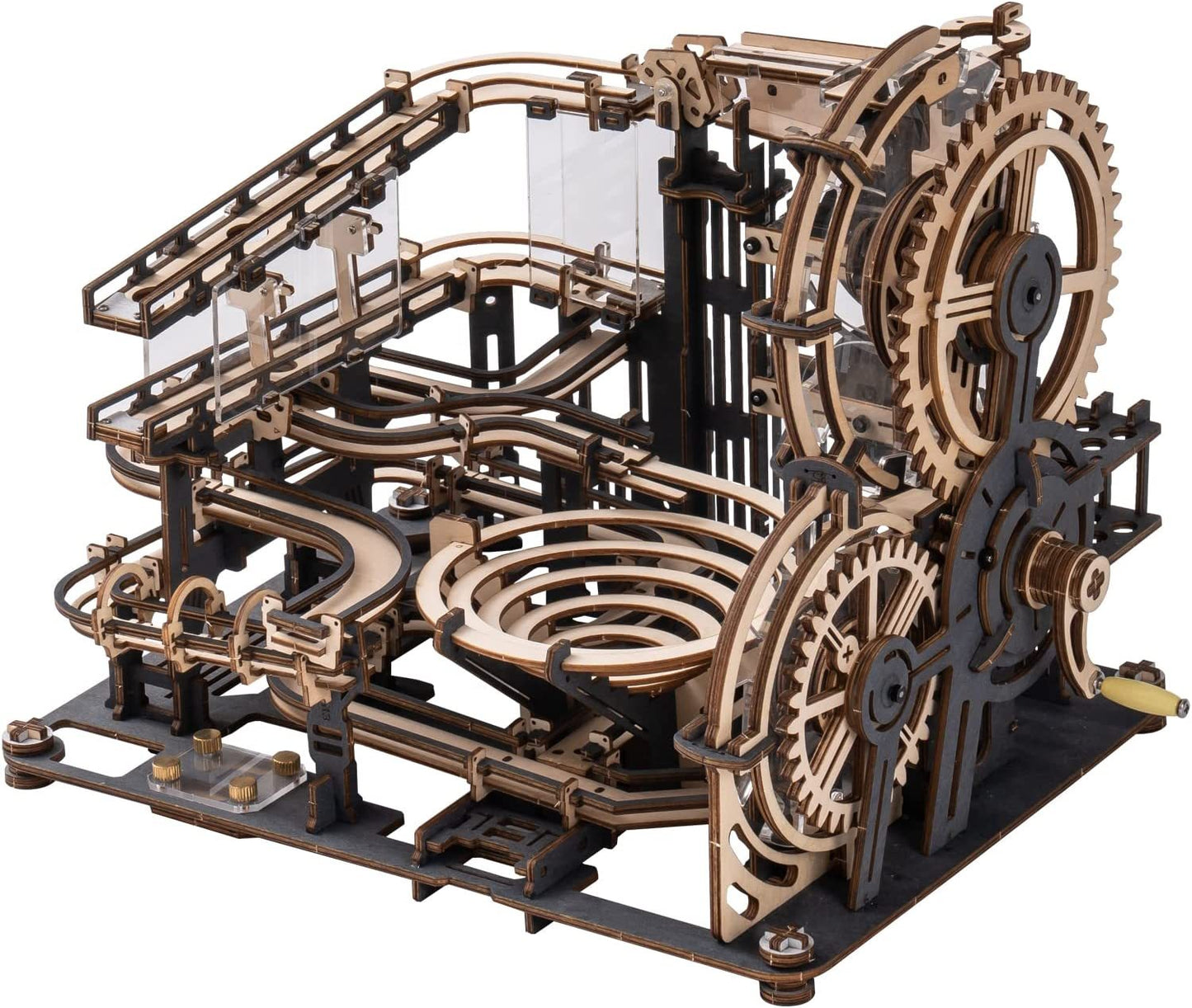 Die Stadt bei Nacht – Mechanische Kugelbahn als Bausatz