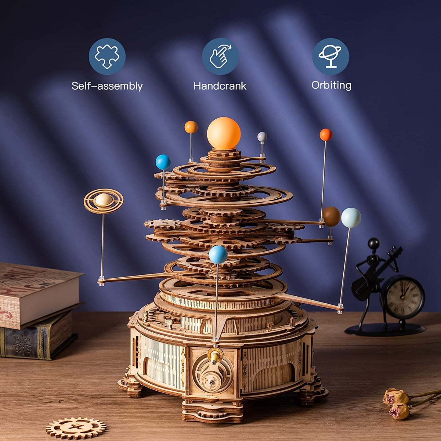 Das große Planetarium – Mechanisches 3D-Sonnensystem aus Holz