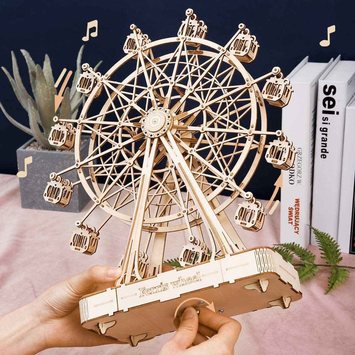 Riesenrad – Holzbausatz mit Musik & Drehbewegung