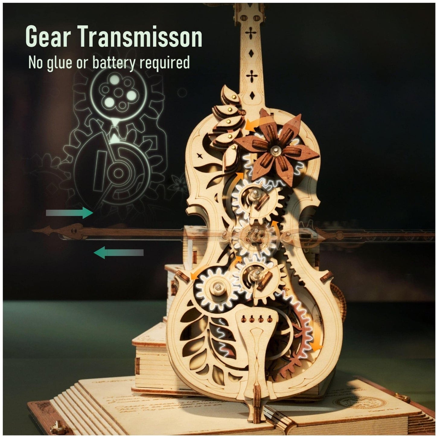 Magisches Cello – Mechanische Musikbox aus Holz zum Selberbauen