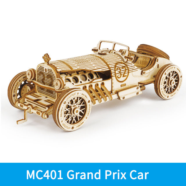 Grand Prix Rennwagen – Holzbausatz Fahrzeug als Deko und zum Spielen
