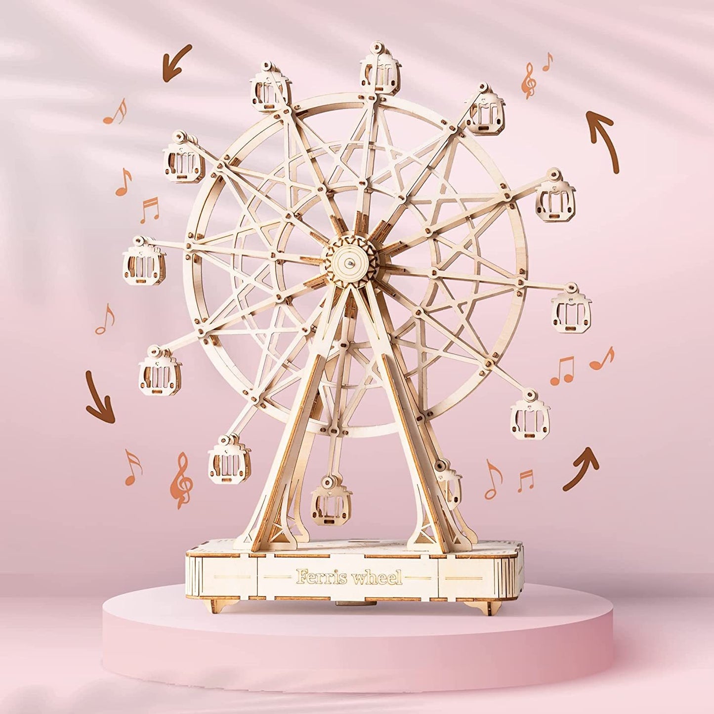 Riesenrad – Holzbausatz mit Musik & Drehbewegung