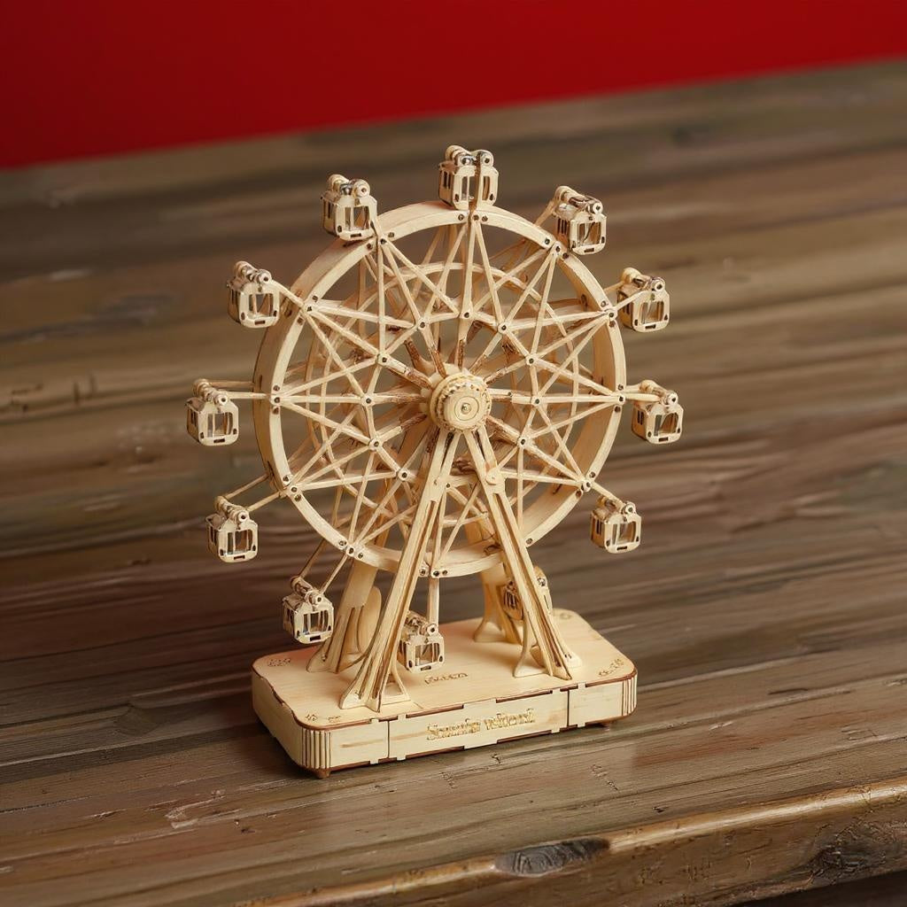 Riesenrad – Holzbausatz mit Musik & Drehbewegung