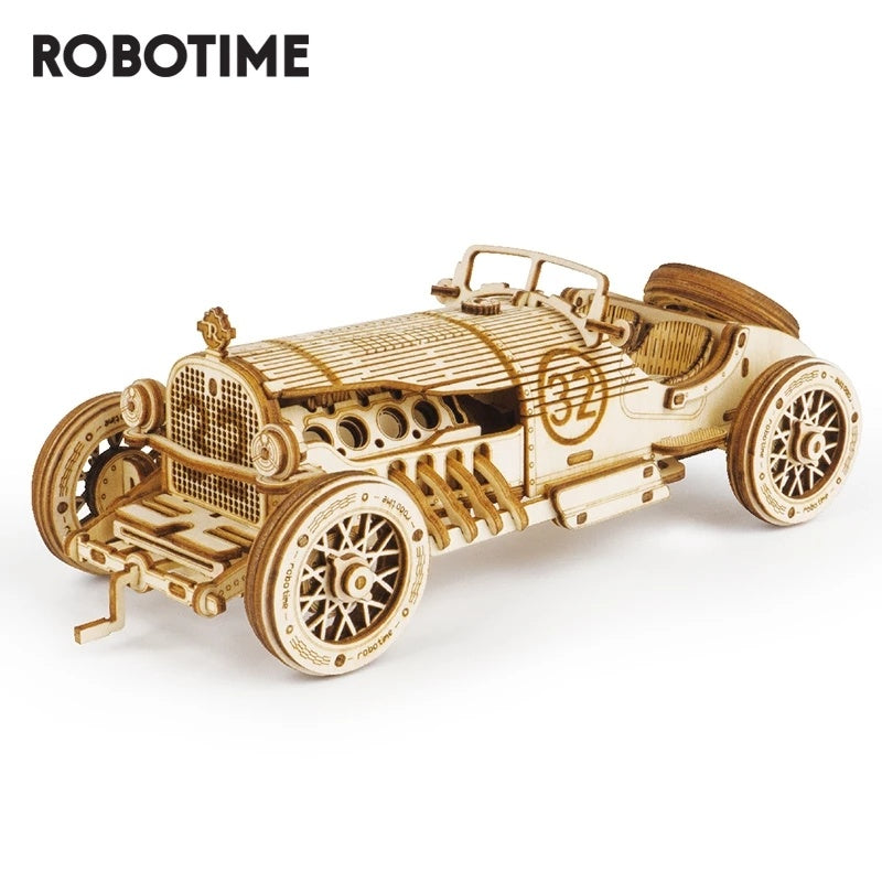 Grand Prix Rennwagen – Holzbausatz Fahrzeug als Deko und zum Spielen