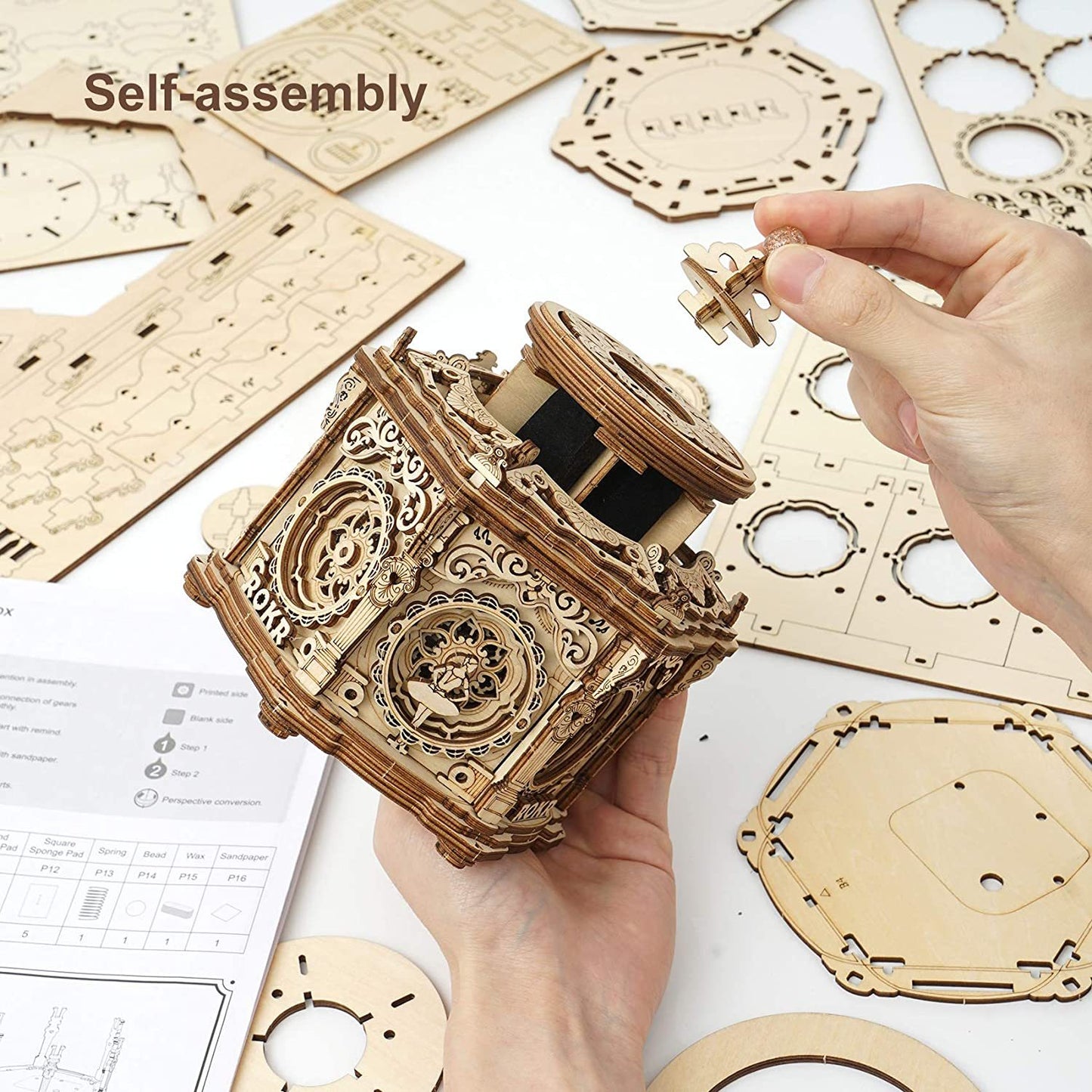Geheimnisvoller Garten – Mechanische Musikbox aus Holz zum Selberbauen