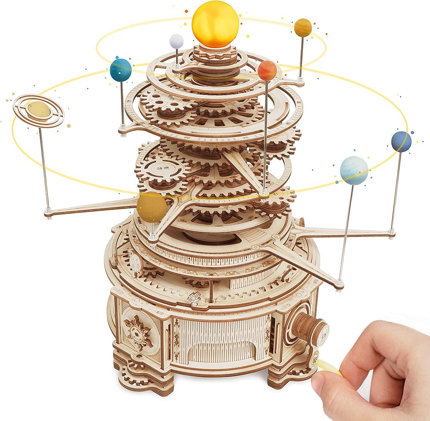 Das große Planetarium – Mechanisches 3D-Sonnensystem aus Holz