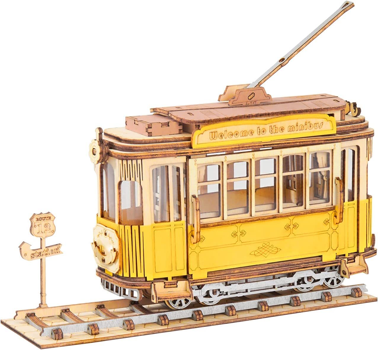Vintage Straßenfahrzeug – Holzbausatz als 3D Modell zum Basteln & Sammeln