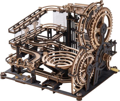 Die Stadt bei Nacht – Mechanische Kugelbahn als Bausatz