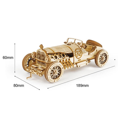 Grand Prix Rennwagen – Holzbausatz Fahrzeug als Deko und zum Spielen