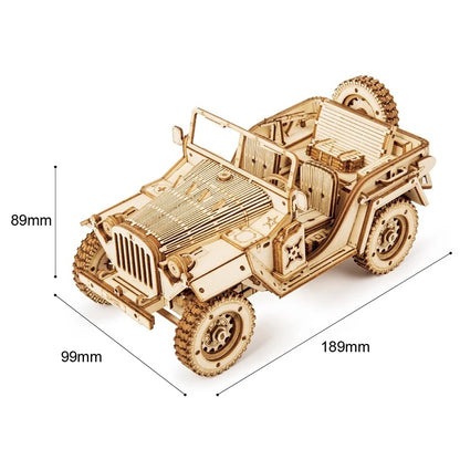 Armee Jeep – Holzbausatz Fahrzeug als Deko und zum Spielen