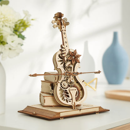 Magisches Cello – Mechanische Musikbox aus Holz zum Selberbauen