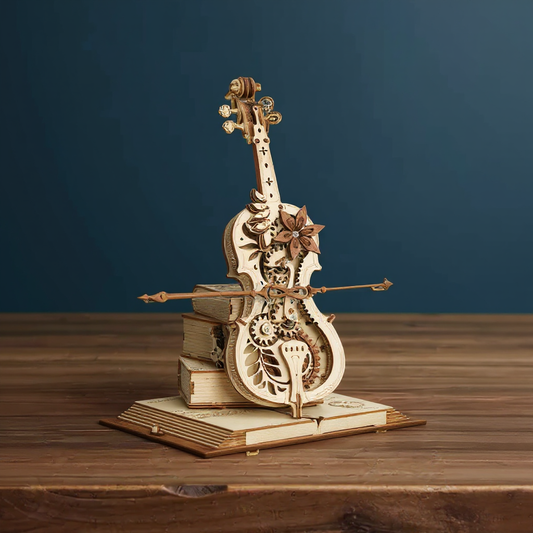 Magisches Cello – Mechanische Musikbox aus Holz zum Selberbauen