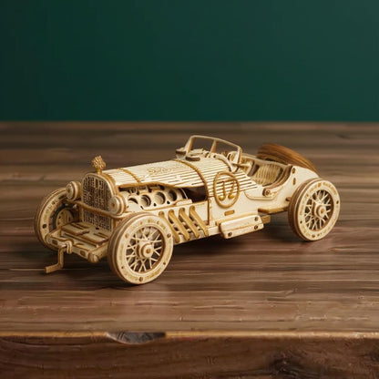 Grand Prix Rennwagen – Holzbausatz Fahrzeug als Deko und zum Spielen