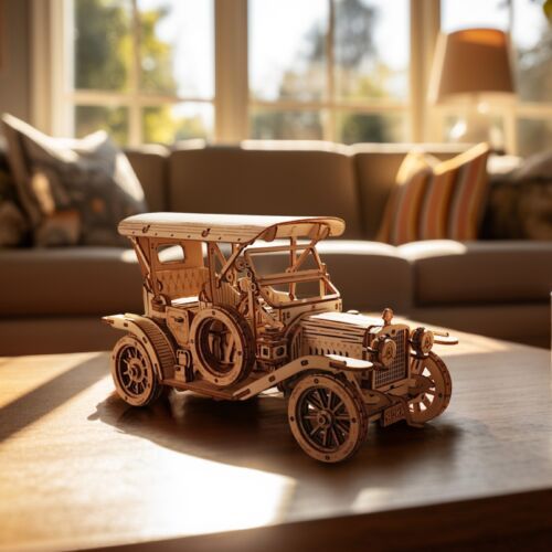 Vintage Auto – Holzbausatz Fahrzeug als Deko und zum Spielen