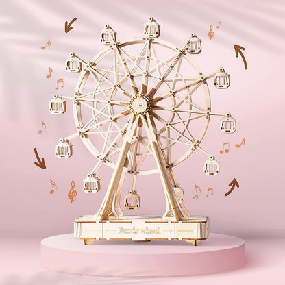 Riesenrad – Holzbausatz mit Musik & Drehbewegung