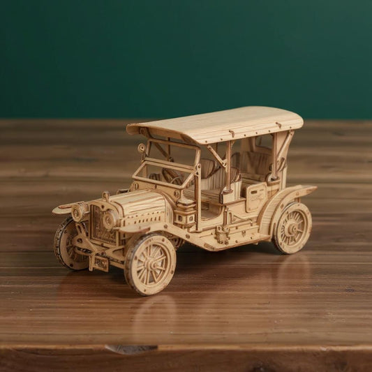 Vintage Auto – Holzbausatz Fahrzeug als Deko und zum Spielen
