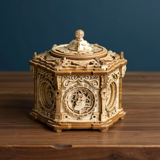 Geheimnisvoller Garten – Mechanische Musikbox aus Holz zum Selberbauen