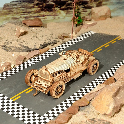 Grand Prix Rennwagen – Holzbausatz Fahrzeug als Deko und zum Spielen
