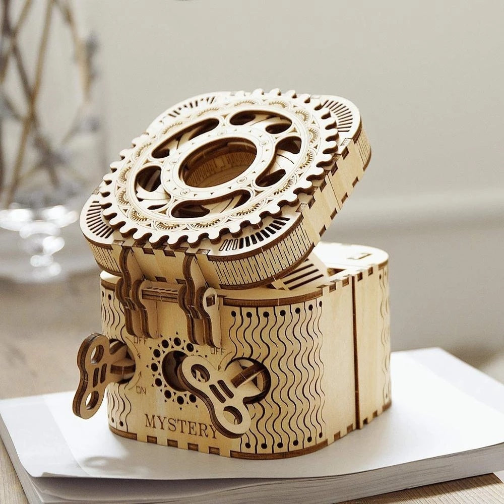 Geheimnisvolle Schatztruhe – 3D-Holzpuzzle zum Öffnen