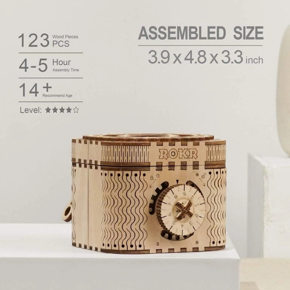 Geheimnisvolle Schatztruhe – 3D-Holzpuzzle zum Öffnen