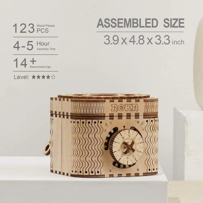 Geheimnisvolle Schatztruhe – 3D-Holzpuzzle zum Öffnen