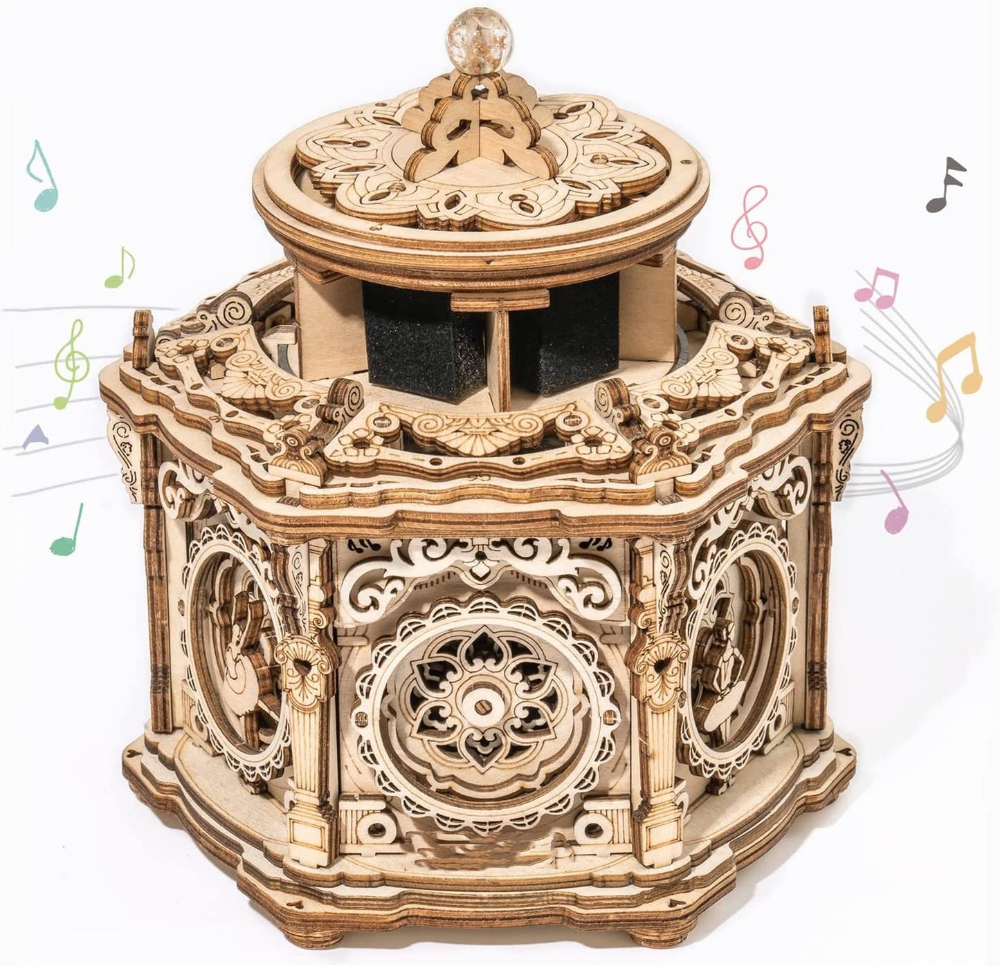 Geheimnisvoller Garten – Mechanische Musikbox aus Holz zum Selberbauen